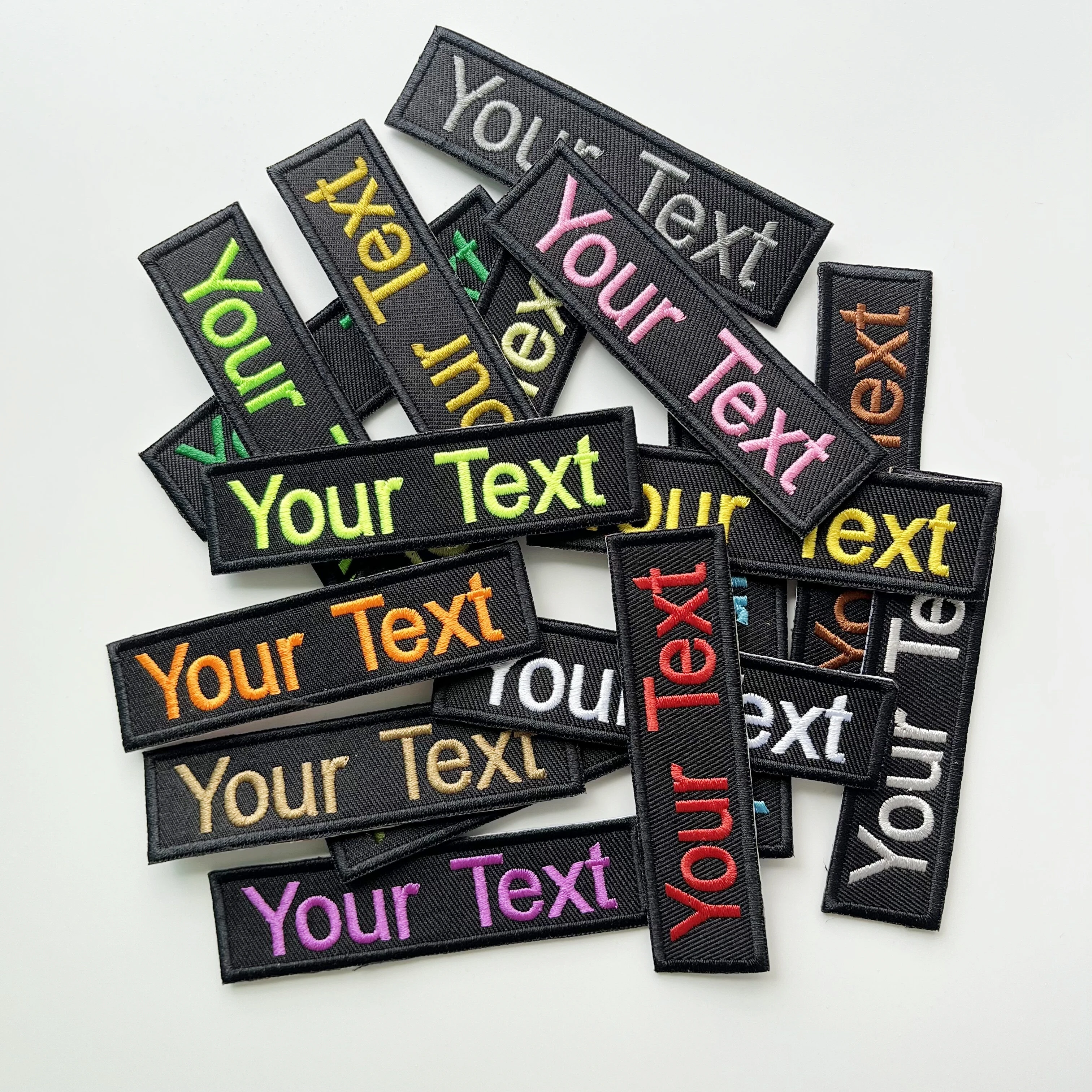 Parche de nombre personalizado, etiqueta de nombre bordada, respaldo para planchar o gancho, insignia personalizada, pegatina, arnés de Collar de perro, uniforme, bolso, sombrero - imagen 2