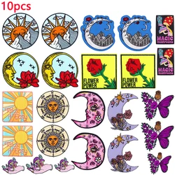 Parche termoadhesivo bordado Sunr Moon champiñones para coser o planchar