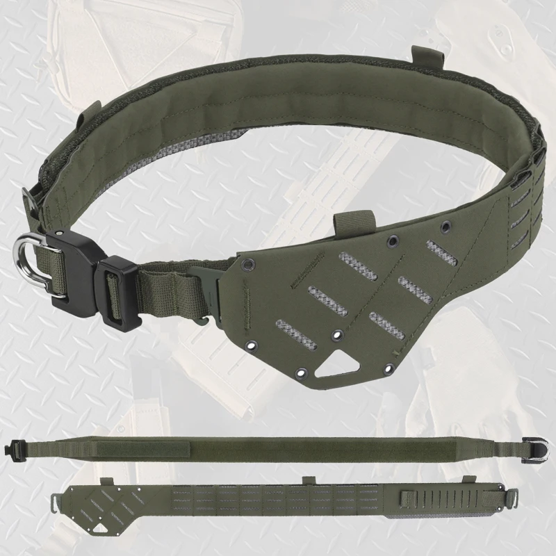 Cinturones de batalla Airsoft 2 en 1 arco ajustable combate táctico tiro faja resistente hebilla de tracción rápida cinturón de caza MOLLE