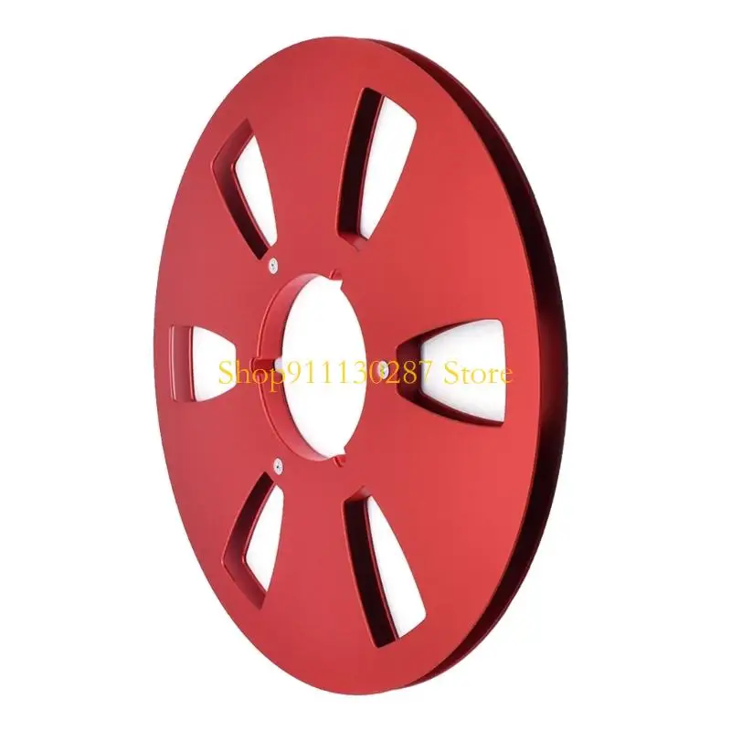 Disco carrete aluminio J1HC 1/4 pulgadas y 10,5 pulgadas para almacenamiento cinta grabación Nab Hub en blanco - imagen 4