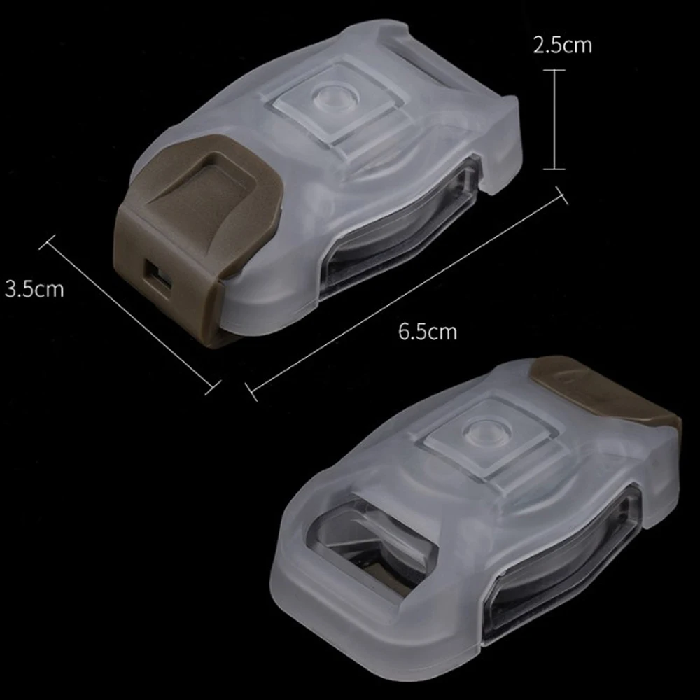 Luz de señal para casco táctico NANO, 2 modos, caza al aire libre, deportes, supervivencia, luz de señal estroboscópica de seguridad, equipo de montaje del sistema MOLLE - imagen 3