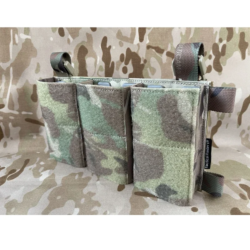 Bolsa táctica para revistas Airsoft FCSK, chaleco LV119 AVS 5,56/7,62/AK47, Panel frontal, Triple cargador, bolsa de repuesto, equipo - imagen 3