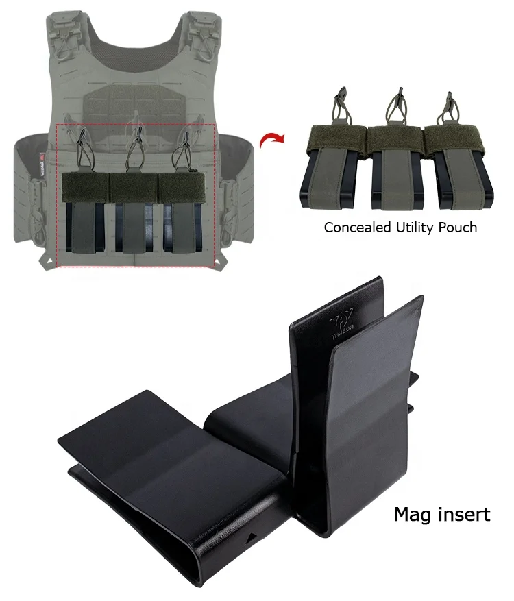 YAKEDA portador de placa chaleco táctico de liberación rápida con inserto magnético corte láser al aire libre entrenamiento de caza MOLLE MC camuflaje - imagen 2