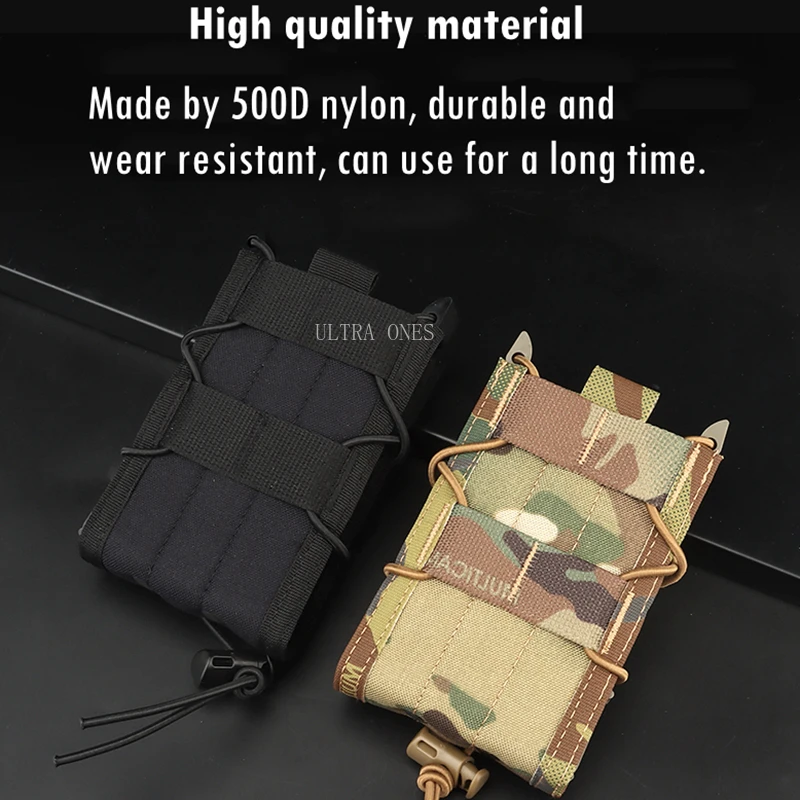Molle-bolsa táctica para Rifle Mag, funda de nailon para caza al aire libre, juego de guerra de tiro rápido, 5,56 MM - imagen 5