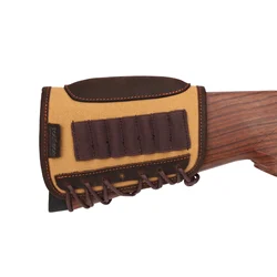 Tourbon funda de rifle lona y cuero apoyo mejilla con lazos munición