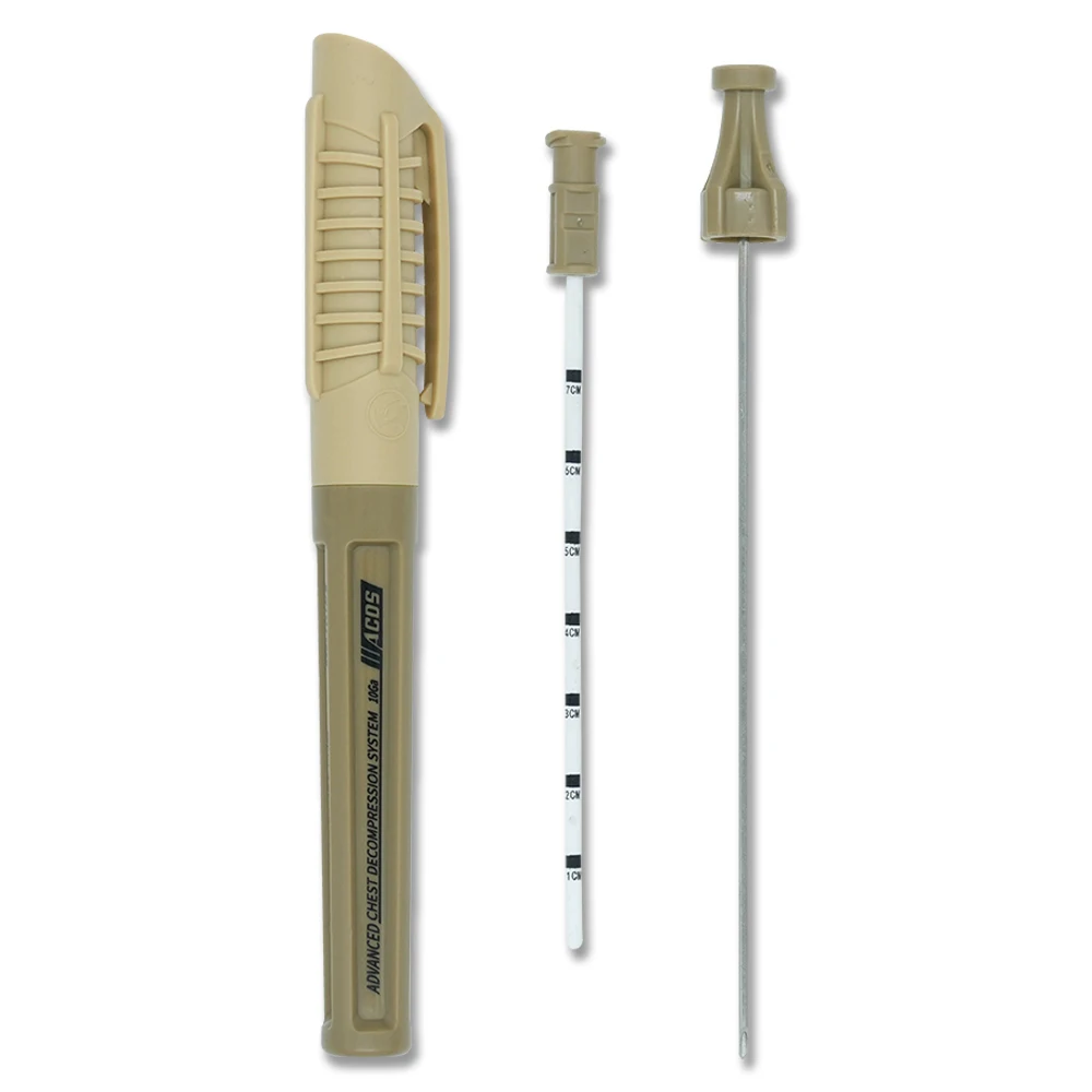 RHINO RESCUE Kit de descompresión de aguja 14ga | Catéter Pneumotórax para Tensión Pneumo, EMS y Trauma IFAK