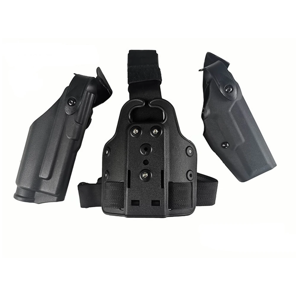 Funda táctica colgante de pierna adecuada para Glock 17 18 19 22 23 31 32 linterna de lámpara de arma cargable - imagen 5