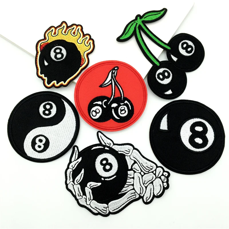 Parches bordados con número único 8, parches creativos de costura para bricolaje, chaquetas, Jeans, bolsas de ropa, parche de decoración de sombrero - imagen 4