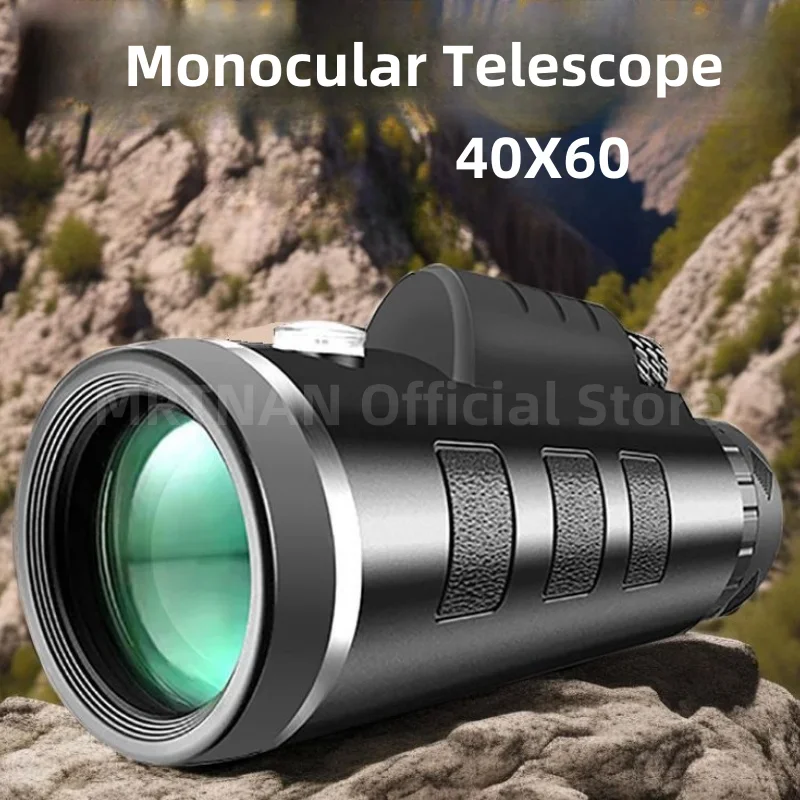Binoculares potentes HD con Zoom militar, telescopio profesional portátil de largo alcance, Monocular de baja visión nocturna para caza, 40x60 - imagen 3