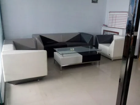 Sofá de oficina de lujo, sillón de recepción de piel de vaca, sofá de diamante, sofá de negocios moderno, sofá de Gerente de Hotel - imagen 2