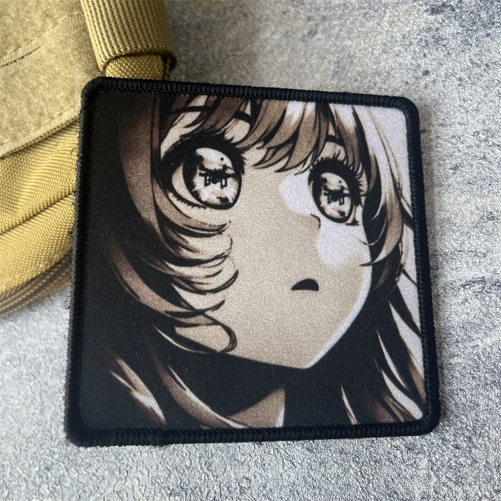 Parche de insignia de moral de Copters de Anime, emblema militar, brazalete táctico, gancho y bucle impreso, ropa, mochila, accesorios, pegatinas - imagen 3