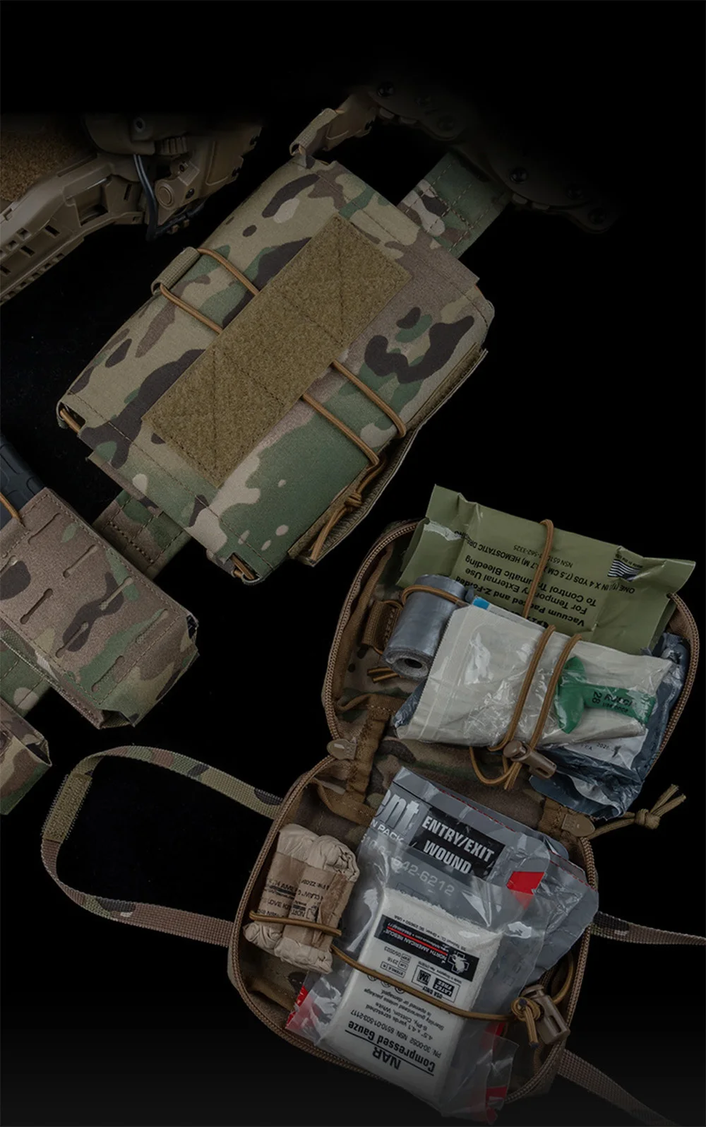 OphidianTac Botiquín IFAK Molle – Extracción horizontal rápida - imagen 4