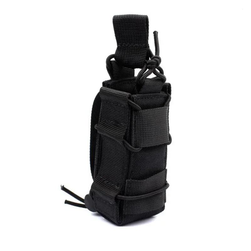 Funda táctica MOLLE para cargador de pistola 9 mm con porta linterna - imagen 2
