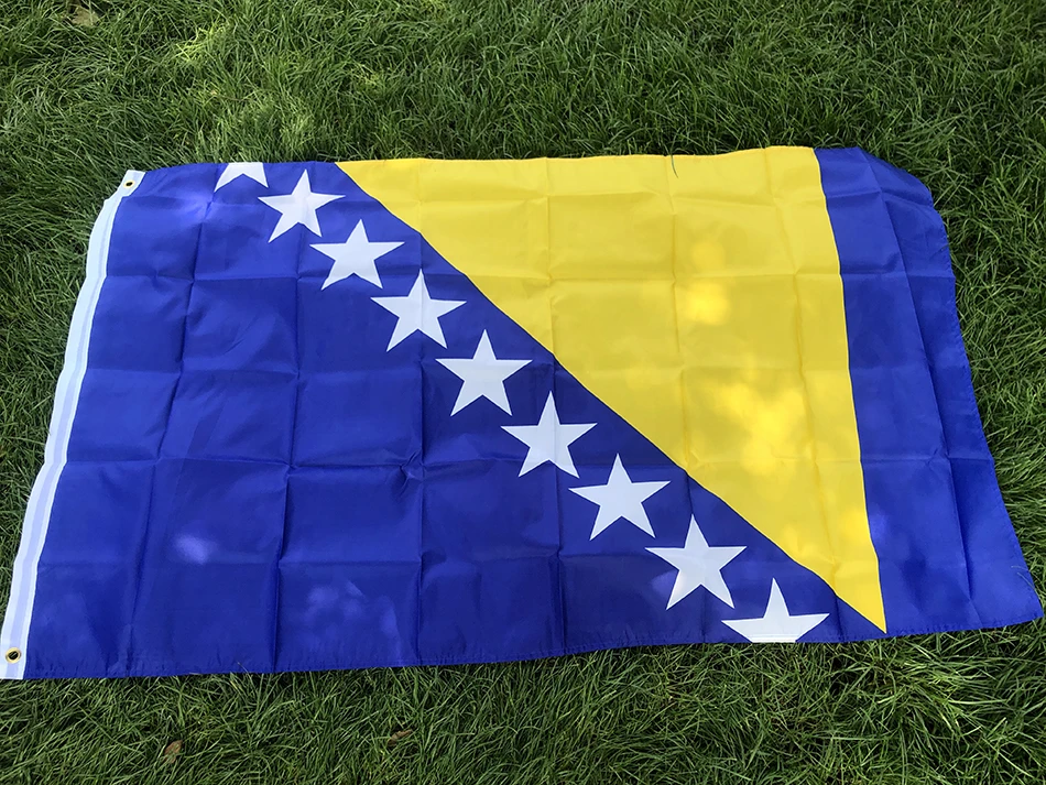 BANDERA DE SKY 3X5Fts bandera de Bosnia y Herzegovina 90X150cm BIH BA bandera de Bosna Hercegovina para decoración bandera nacional colgante - imagen 2