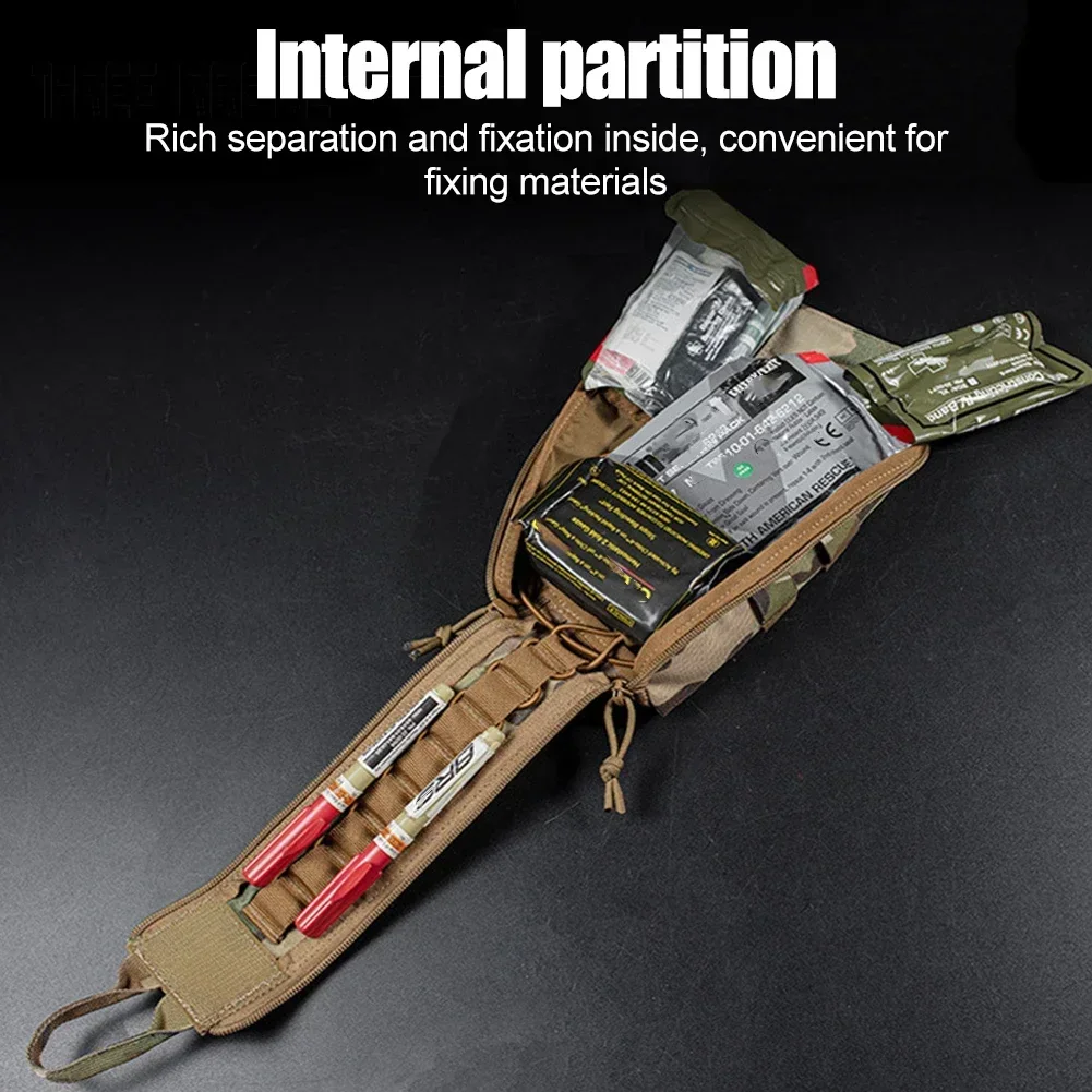 Bolsa Molle, botiquín de primeros auxilios médicos, kit de supervivencia de emergencia Ifak, bolsa médica impermeable, accesorios para chaleco de caza - imagen 3