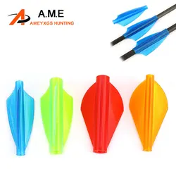 12/24 Uds flecha de tiro con arco pluma TPU paletas de flecha Fletching para ejes de flecha de 4/6/7,6mm arco compuesto recurvo tiro al objetivo de caza