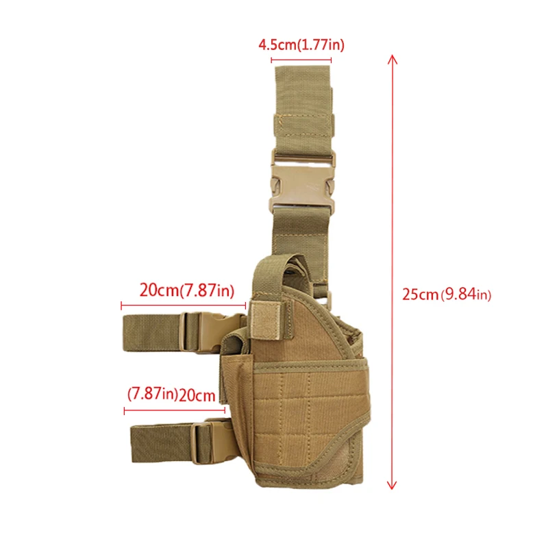 Cubierta de pierna de entrenamiento para exteriores, cubierta Universal para pistola Nilong, accesorios militares para pistola Glock 17 M9, cubierta táctica profesional - imagen 3