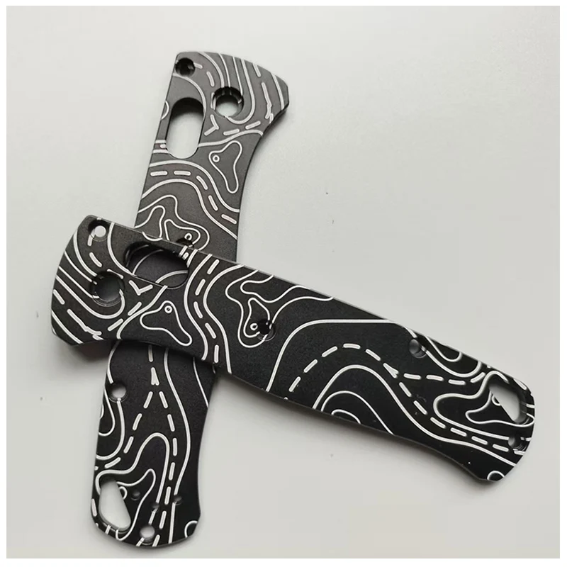 Línea de camuflaje, cuchillo de oxidación, básculas con mango de aluminio para cuchillos Bugout 535, agarre, accesorios para hacer bricolaje - imagen 3