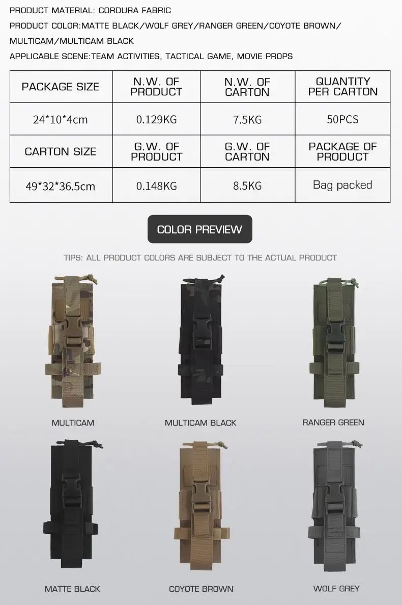 Montaje compatible con sistemas MOLLE