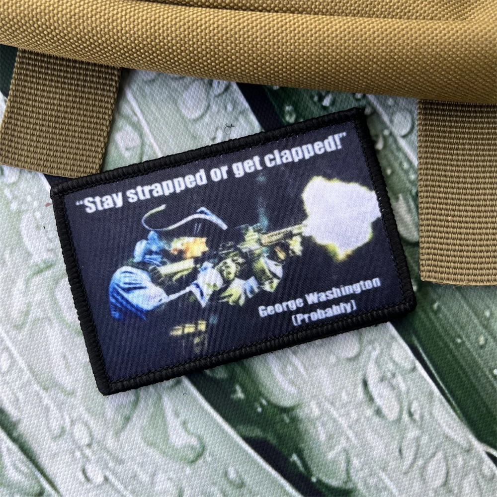 Parches tácticos de la moral de George, insignia militar, brazalete impreso del ejército, pegatina de gancho y bucle para mochila - imagen 2