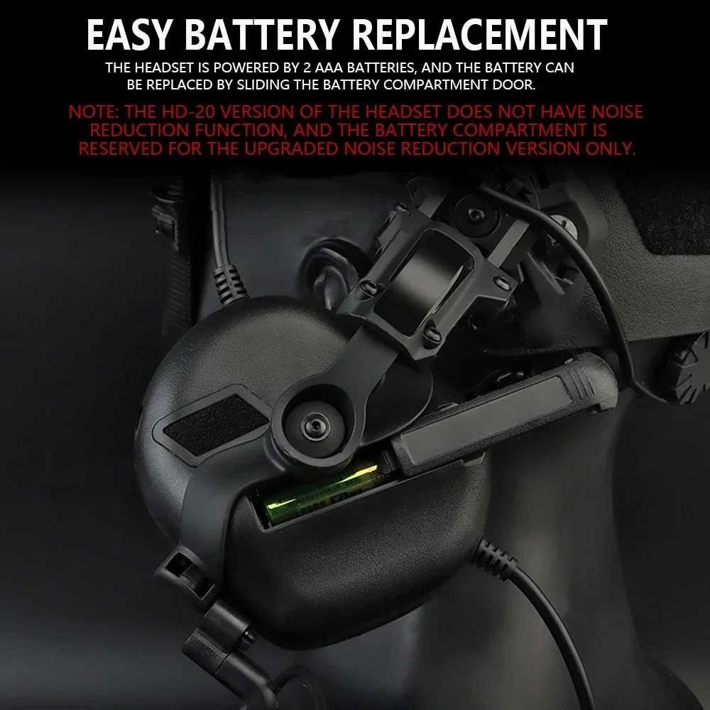 Auriculares tácticos GEN 5, auriculares con reducción de ruido para casco montado en la cabeza, 2 en 1, OPS Core ARC y Team Wendy M-LOK - imagen 5