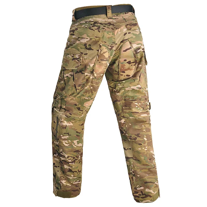 HAN WILD-Pantalones tácticos de camuflaje de algodón para hombres, ropa de escalada de Airsoft, ropa de caza, pantalones de combate Softair, pantalones de senderismo Ghillie - imagen 4