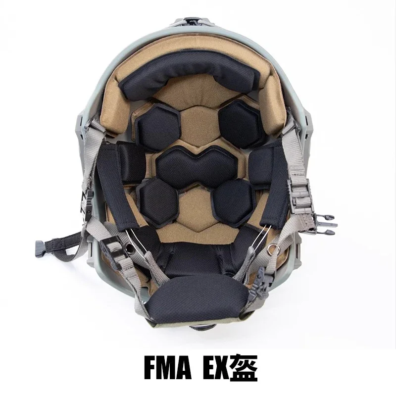 Almohadilla interior de repuesto para casco Wendy, espuma viscoelástica de doble capa, cojín táctico extraíble transpirable absorbente del sudor - imagen 5