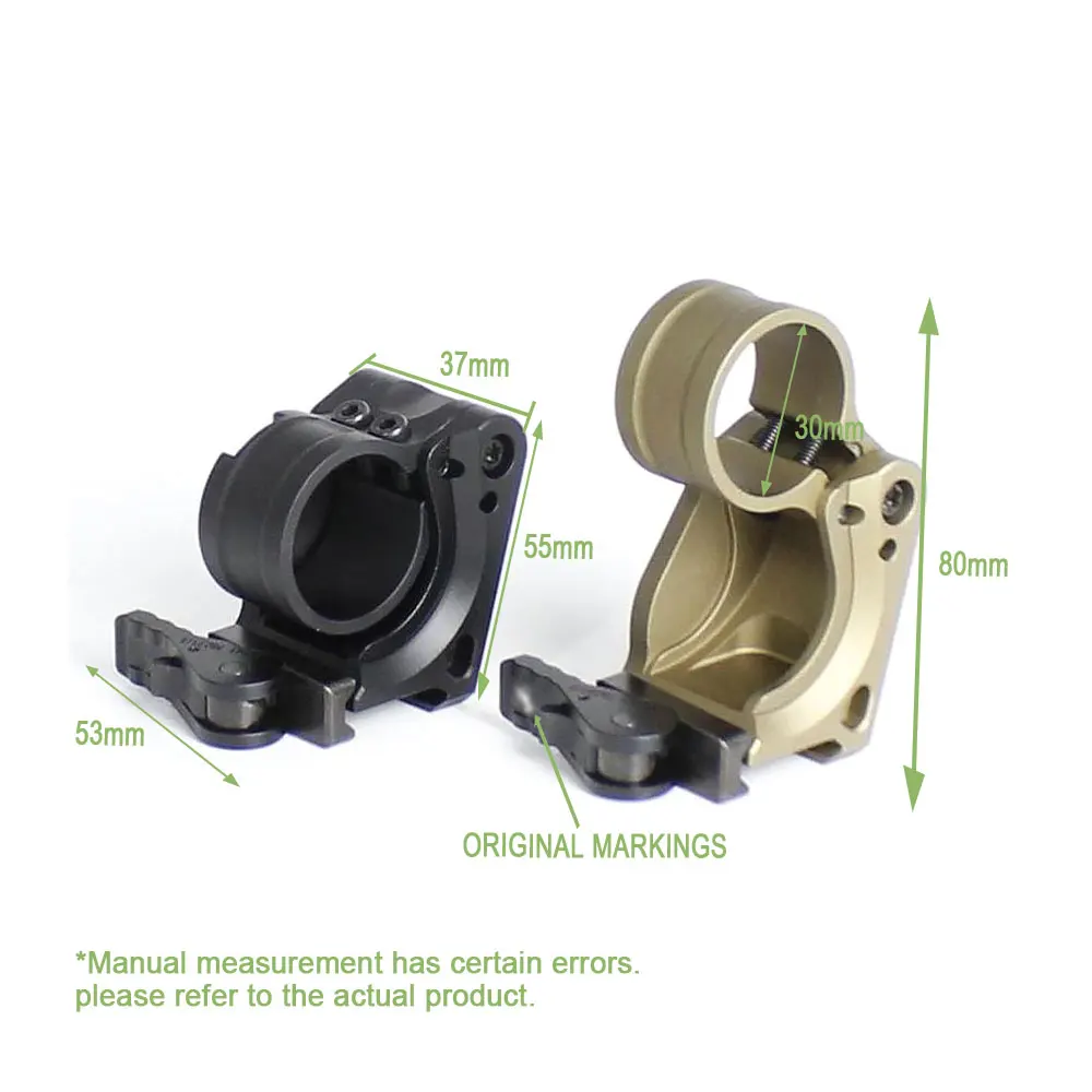 Soporte de mira de lupa táctica, montaje de aluminio CNC de 2,26 pulgadas, abatible hacia el centro, soportes de alcance óptico, Base, accesorios Wea-pon de caza - imagen 3