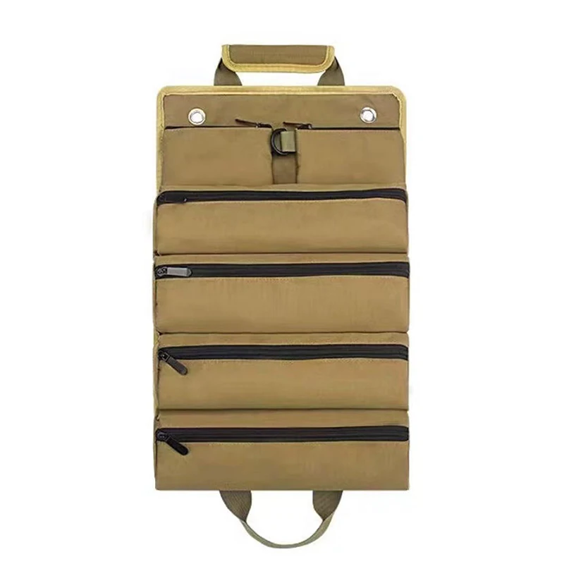 Bolsa de accesorios de hardware multibolsillo profesional de alta calidad, kit de herramientas multifuncional, bolsa de almacenamiento portátil enrollada - imagen 5