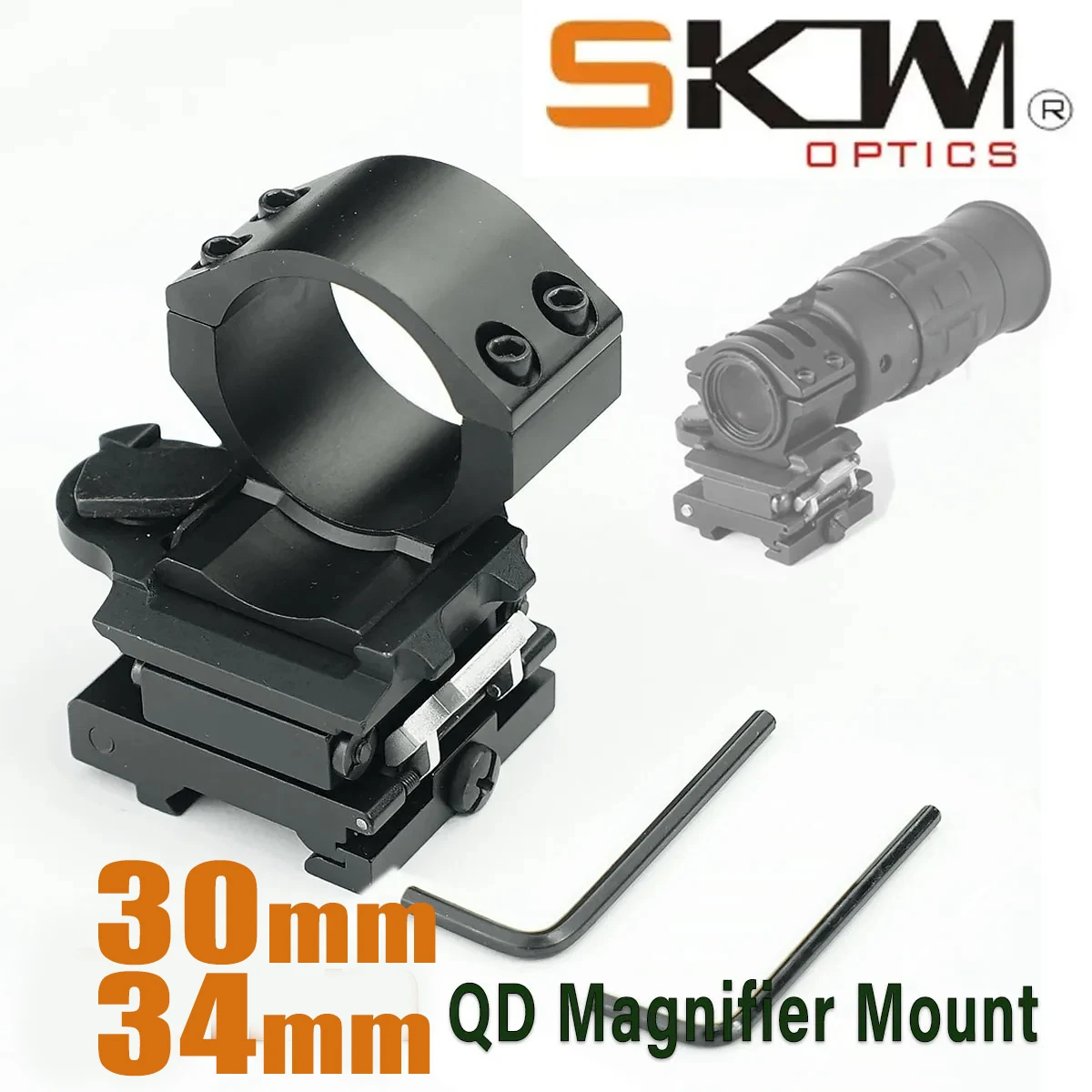 SKWoptics-Montaje de lanzamiento monocular de aumento, punto rojo holográfico, 34 mm, 30 mm,