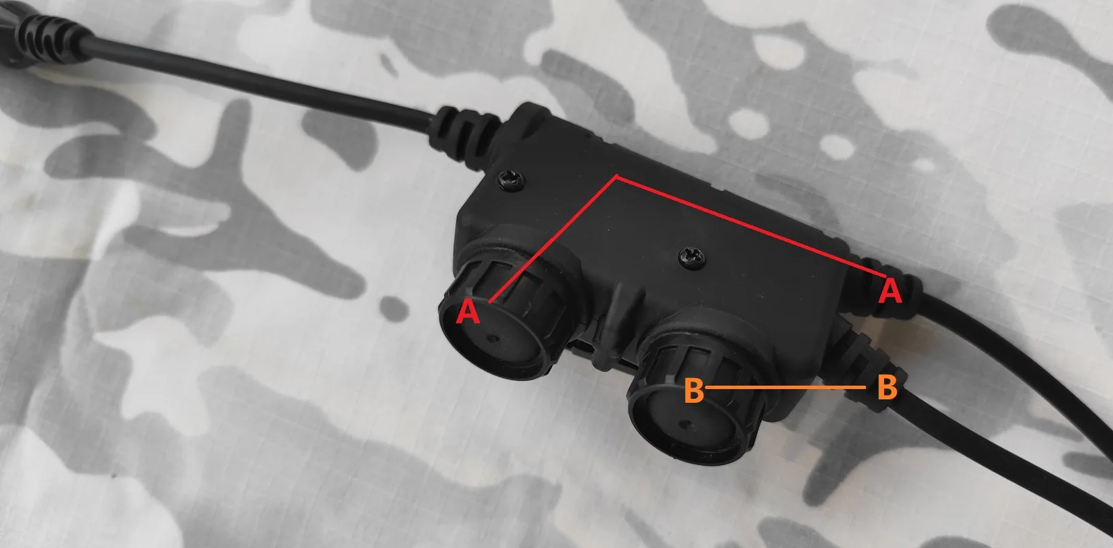 Auriculares tácticos de TAC-SKY, adaptador PTT RAC de comunicación Dual, enchufe Kenwood PTT Compatible con Walkie Talkie Baofeng UV5R - imagen 5