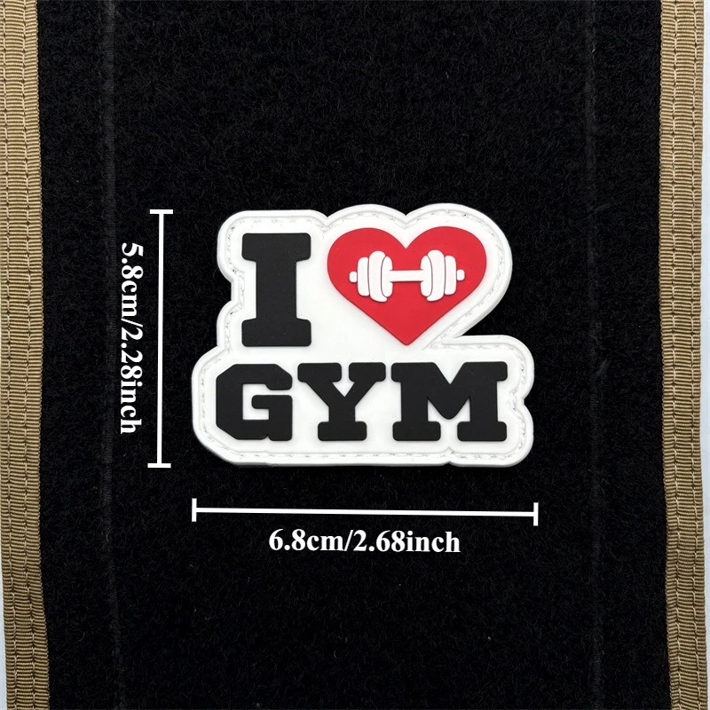 Parche de PVC para gimnasio, insignia de moral deportiva táctica, pegatinas para ropa, gancho, parches militares, mochila, brazalete - imagen 5