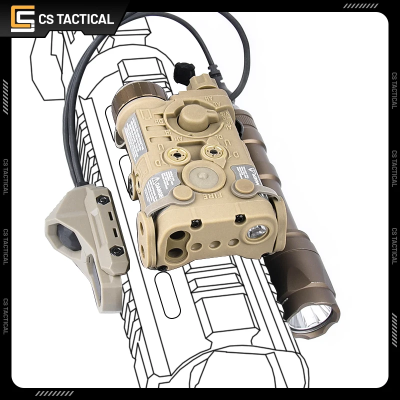 Indicador táctico NGAL rojo azul verde punto IR WADSN M300A M600C LED caza explorador luz Axon interruptor de presión accesorios Airsoft - imagen 3