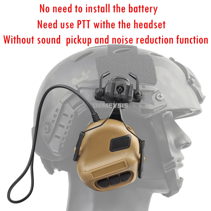 Auriculares de comunicación Airsoft Paintball CS auriculares tácticos combate caza tiro auriculares para rieles de casco de 19-21 Mm - imagen 4