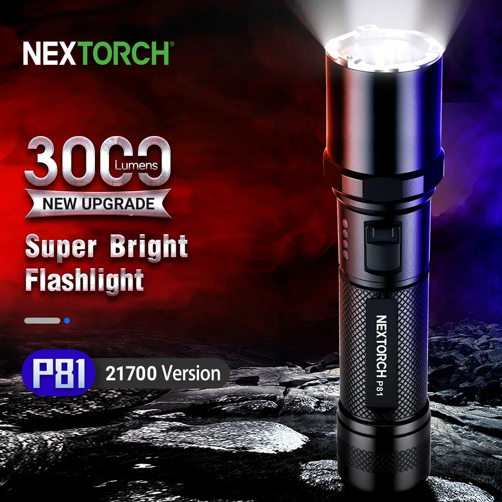 Nextorch P81 Nueva antorcha mejorada de alto brillo 3000 lúmenes, linterna táctica, recargable, compacta de alta potencia, Duty Patrol - imagen 3