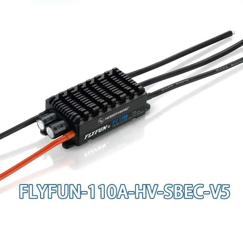 Original HOBBYWING FLYFUN 30A Mini 40A 80A 110A 130A V5 con función de empuje inverso ESC sin escobillas para Dron avión - imagen 5