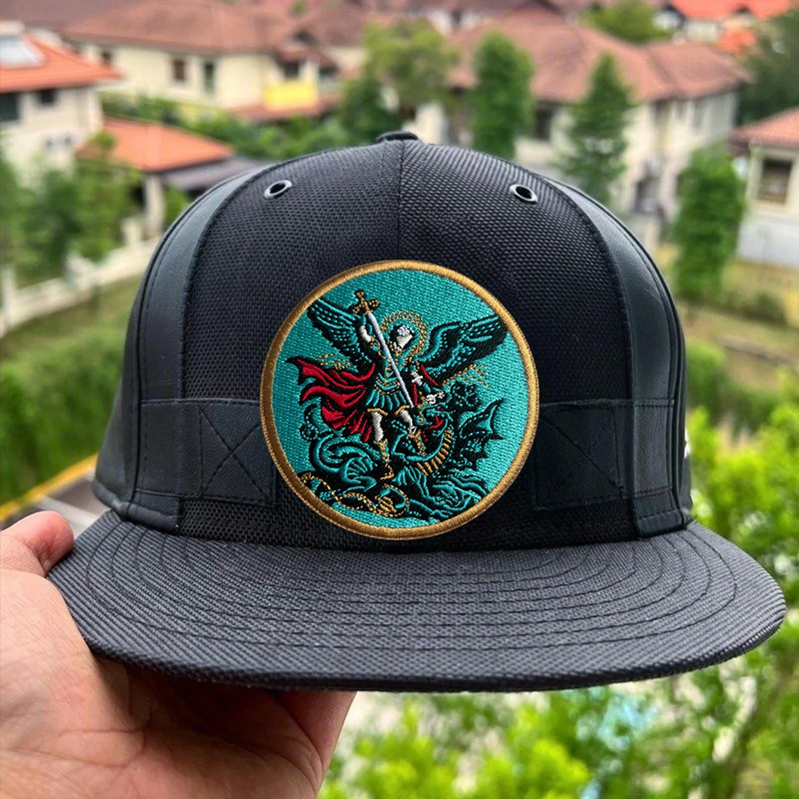 Parche táctico de San Miguel, parches bordados divertidos con gancho y bucle, insignia de moral militar, brazalete del ejército, pegatinas para ropa y mochila - imagen 4