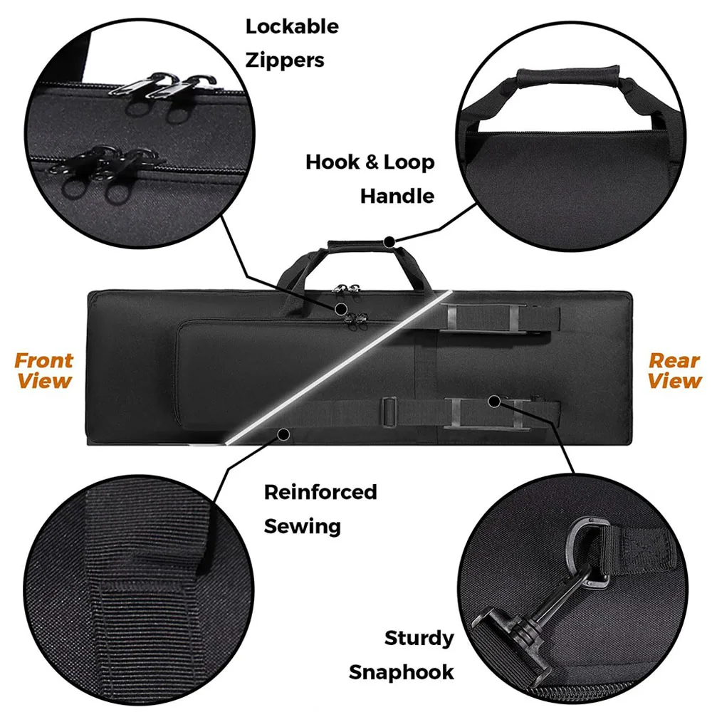Estuche suave para Rifle, bolsa de alcance de tiro de 100cm y 120cm, estuche de transporte para armas, funda para carabina Airsoft, mochila para Rifle, bolsa de almacenamiento para escopetas - imagen 3