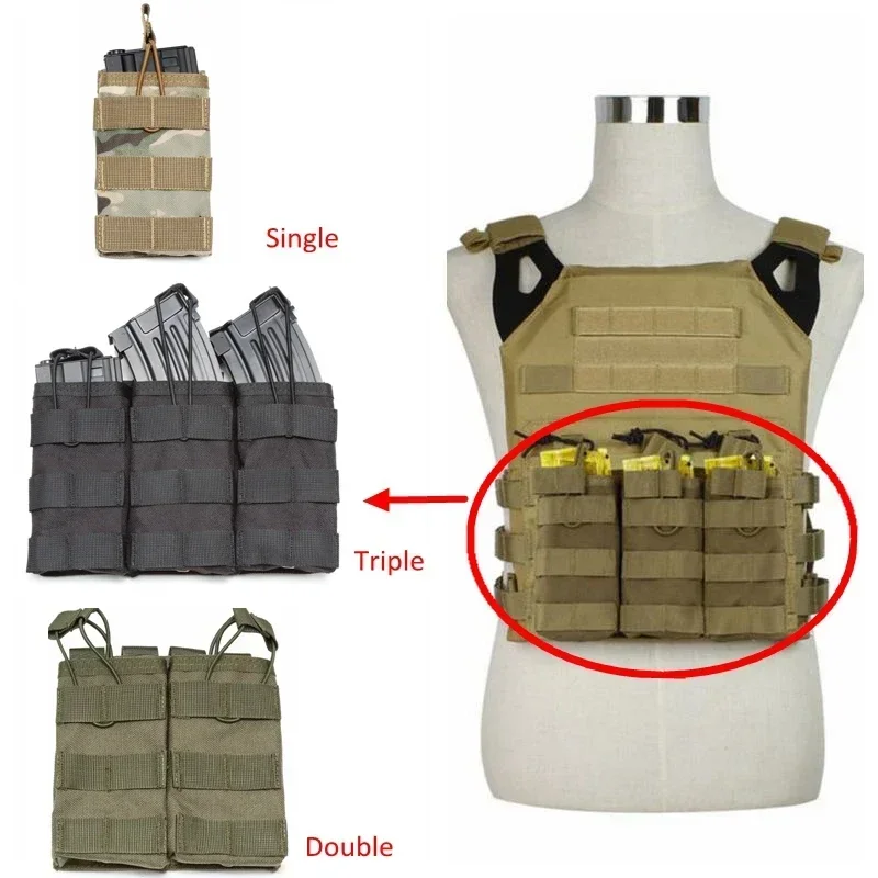 Bolsa táctica para revistas AK M4, bolsa MOLLE para caza al aire libre, riñonera para Rifle - imagen 2