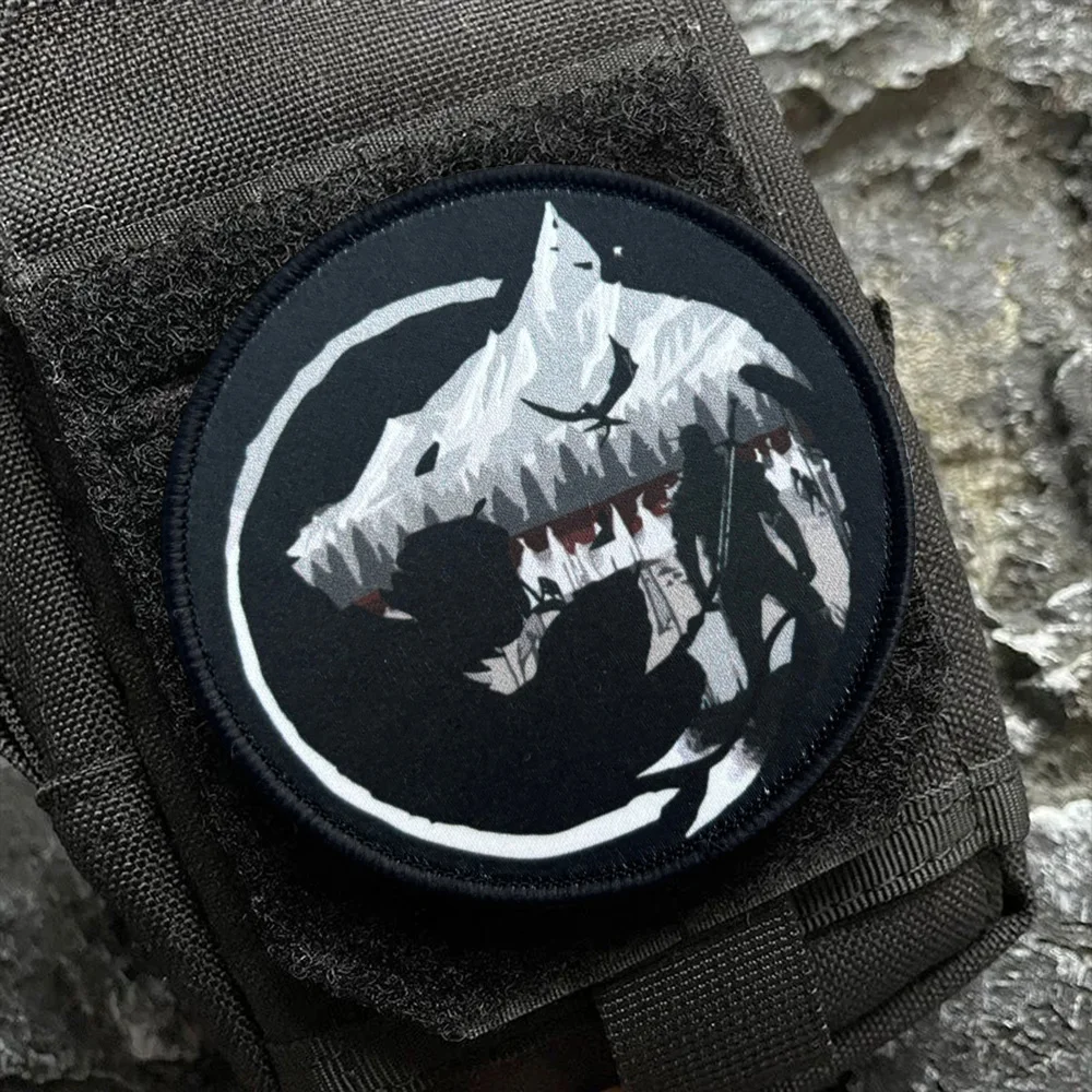 Parche táctico de moral de lobo salvaje, parches militares con gancho para ropa, accesorios de aventura, chaleco, mochila, pegatinas, apliques - imagen 5