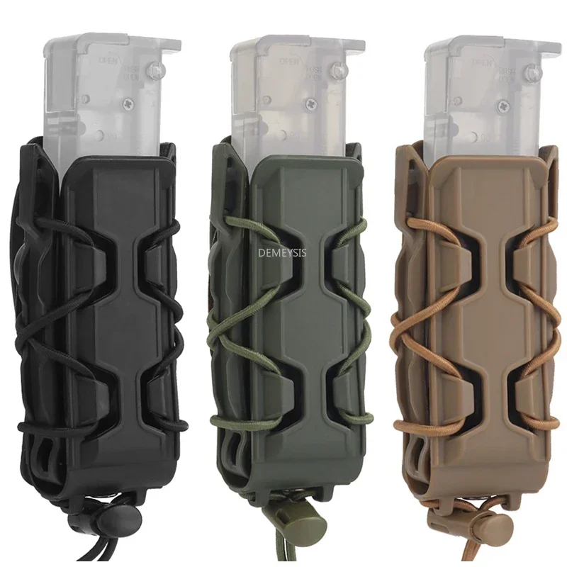 Bolsas de tiro de 9mm 45ACP, linterna de caza, soporte para antorcha, bolsa de cintura, pistolas tácticas MOLLE, bolsas individuales para revistas - imagen 3