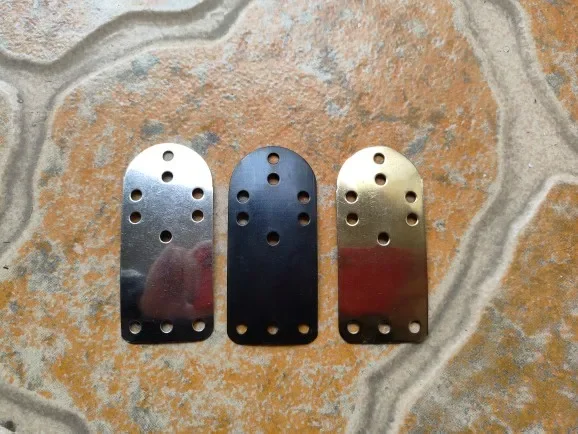 100 Uds Material de armadura táctica placa de armadura Zag armadura Sus armadura de hierro hierro acero inoxidable 7X3Cm