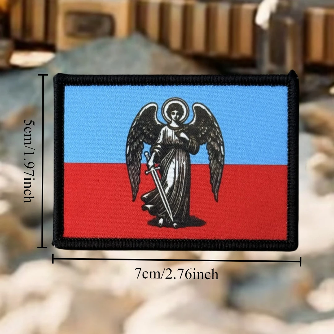 Parche de insignia de moral de Ángel de bruja de espada, emblema táctico militar, parches de gancho y bucle impresos para ropa, pegatinas para mochila - imagen 2