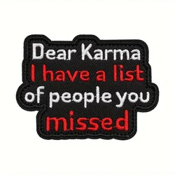 DEAR KARMA Parche Velcro meme divertido insignia táctica MOLLE