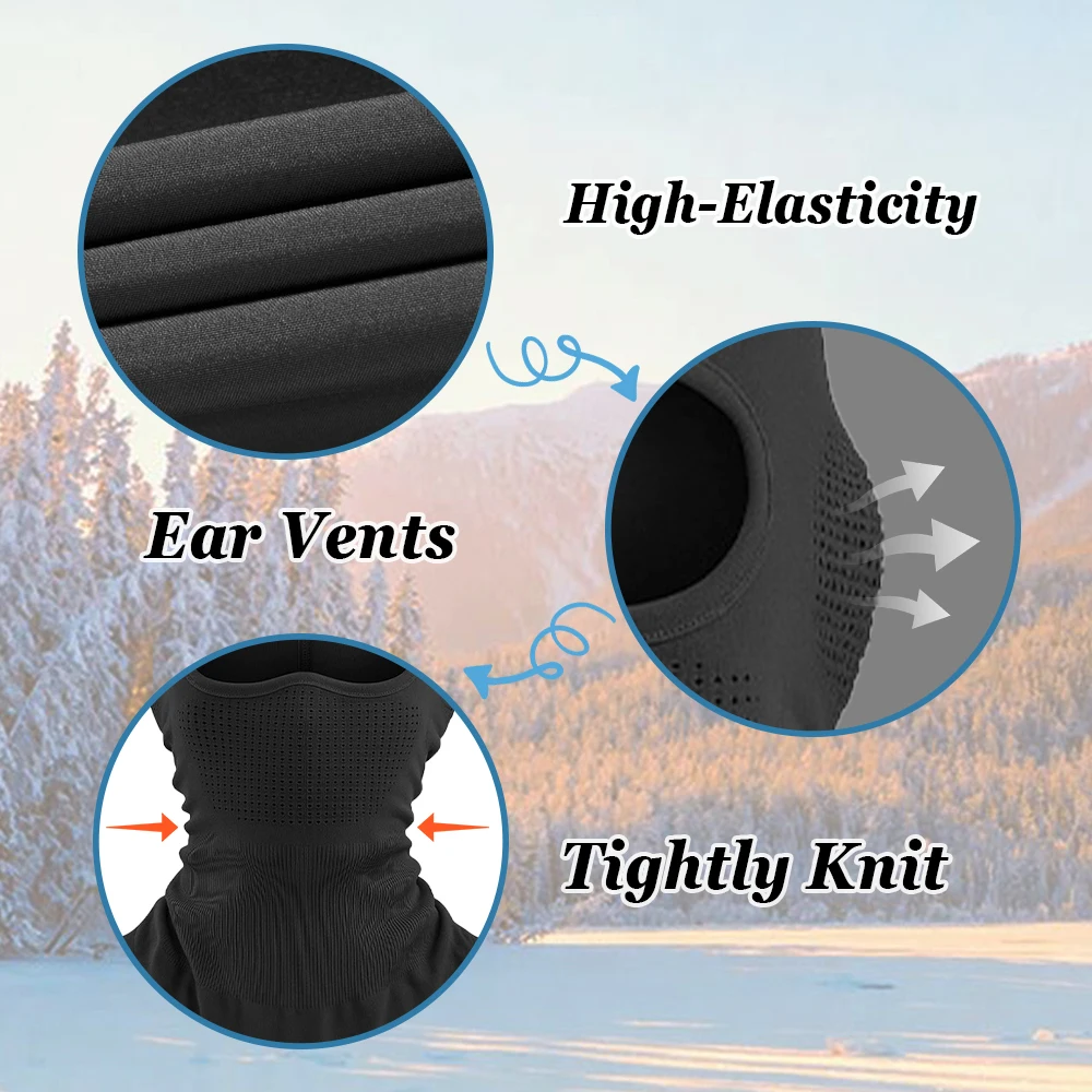 Pasamontañas transpirable, máscara facial completa de invierno para hombres y mujeres, máscara de esquí, cubierta para la cabeza, máscara de protección facial a prueba de viento y polvo - imagen 2