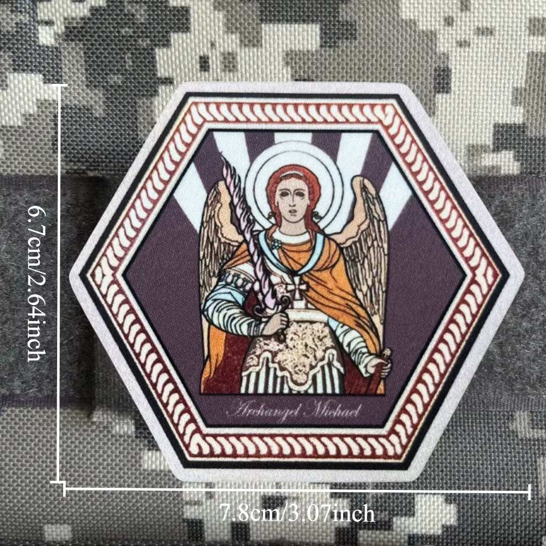 Parche táctico Arcángel Michael con velcro – Insignia militar moral - imagen 2