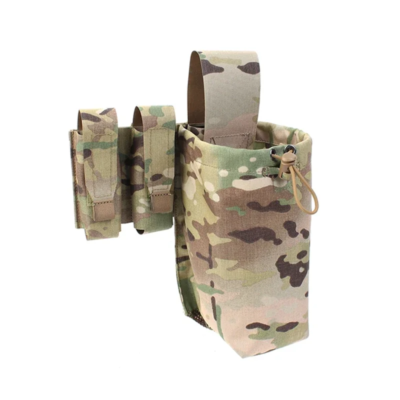 Molle de cintura táctica para exteriores, doble 9mm, individual, 5,56 Mag, bolsa de reciclaje de herramientas rápidas, compatible combinada, individual 545/762 - imagen 2