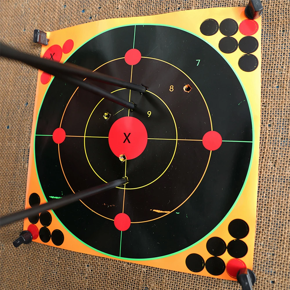 Papel de tiro con arco de 12x18 pulgadas, pegatina fluorescente de salpicaduras de forma humana, Flecha de arco, Rifles, tirachinas, rango de tiro - imagen 4