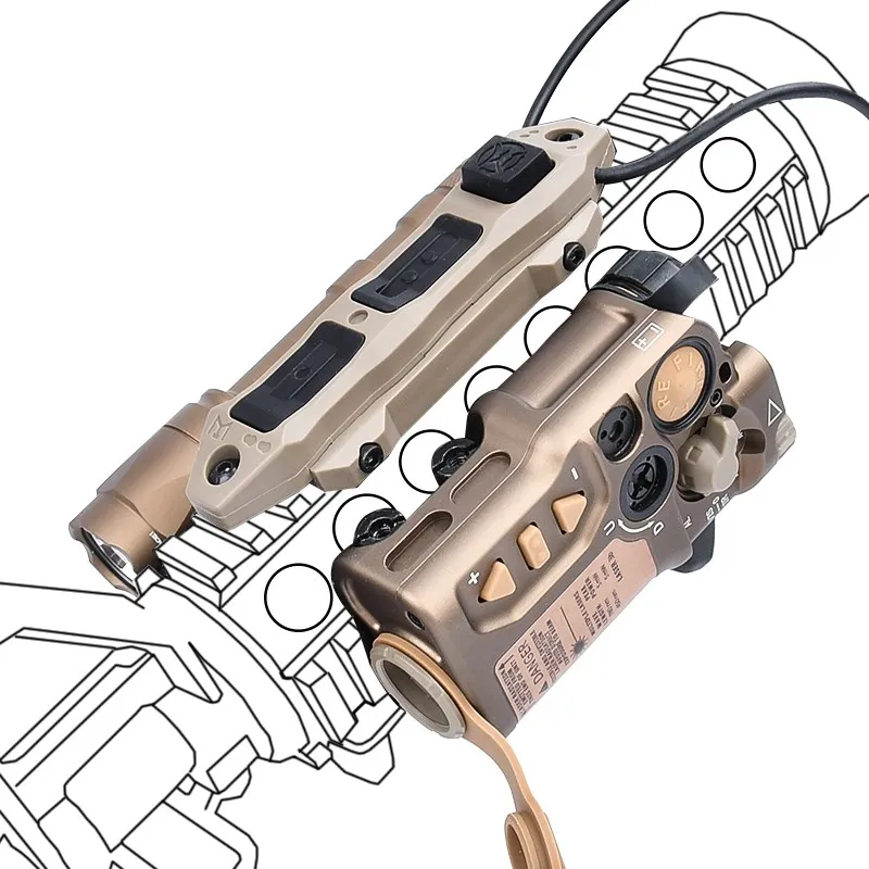 RAID-X CNC de Metal WADSN, punto rojo, verde, indicador azul, luz estroboscópica blanca, linterna táctica SF M300 M600, luz de exploración blanca - imagen 2