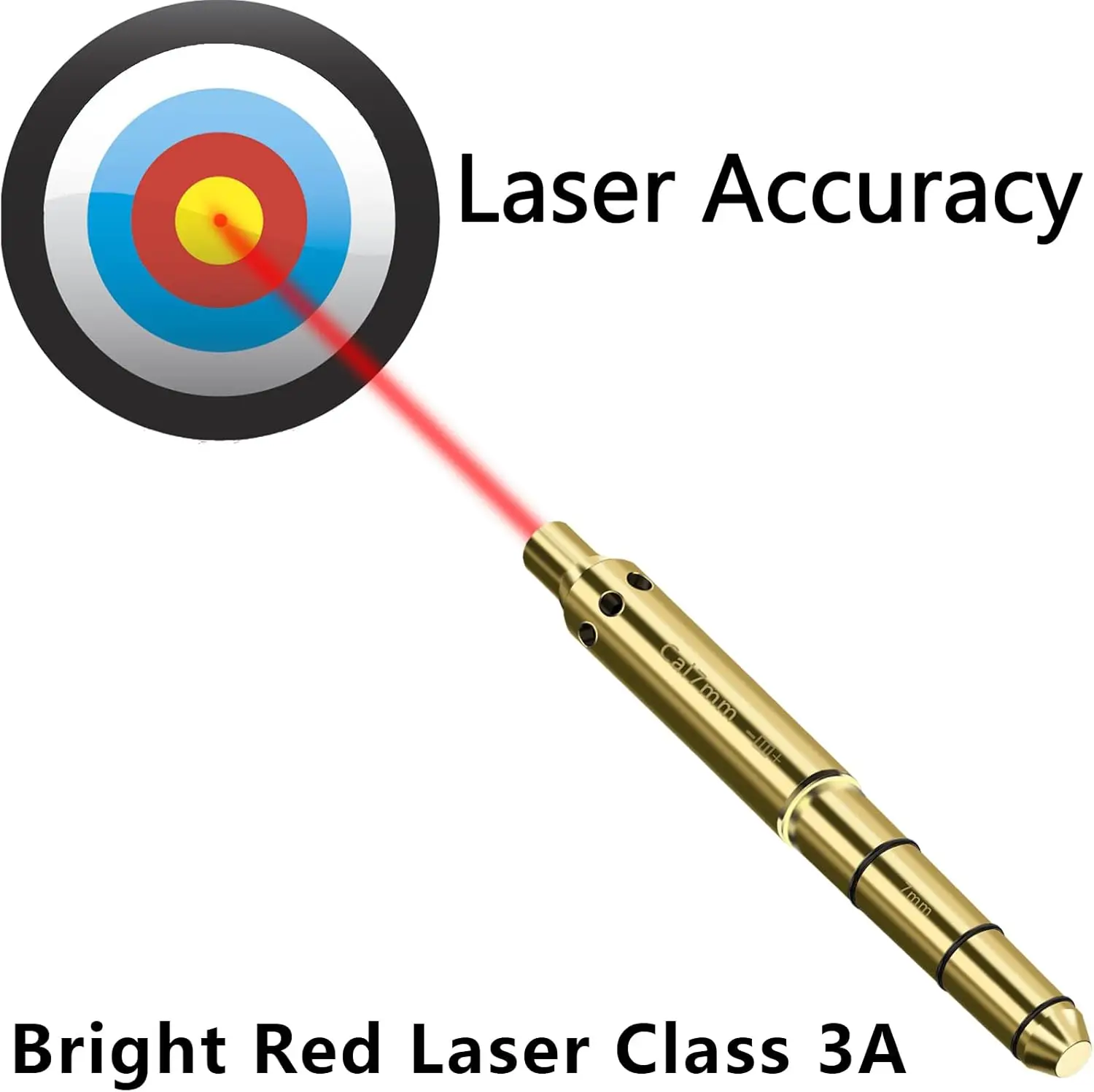 Pistola láser para mira telescópica, puntero láser de punto rojo, colimador de cartucho, puntero láser para 6mm, 6,5mm, 7,62mm/308Win.22lr - imagen 3